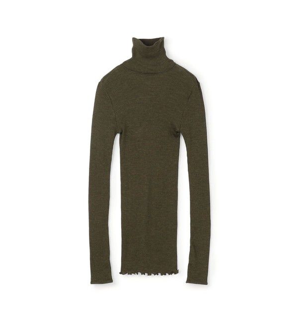 TOMORROWLAND GOODS「HAKUJI ウールリブハイネックプルオーバー」|Tシャツ・カットソー|59 ダークグリーン