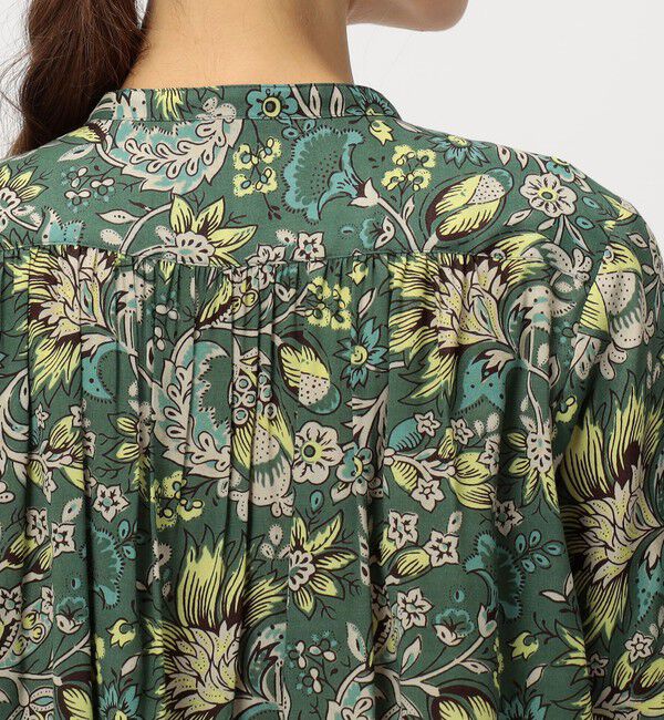 SOULEIADO「レーヨンプリント ピンタックブラウス」|シャツ・ブラウス|