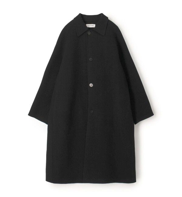 Edition「ウールカシミヤダブルフェイス ロングコート」|ステンカラーコート|19 ブラック