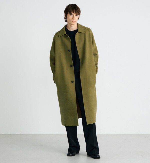 Edition「ウールカシミヤダブルフェイス ロングコート」|ステンカラーコート|