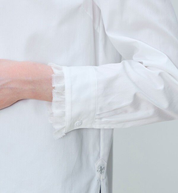 TOMORROWLAND collection「【WEB先行予約】コットンピケ フリルカラーブラウス」|シャツ・ブラウス|