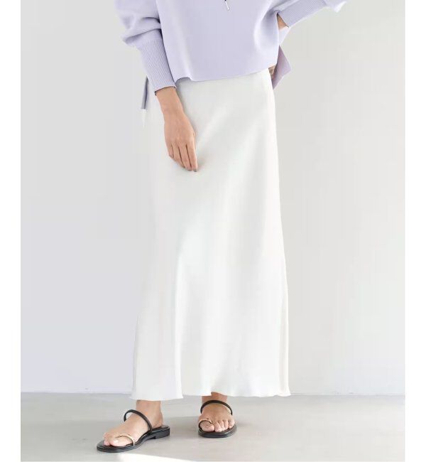 IENA「《追加7》ダブルサテンスカート」|スカート|