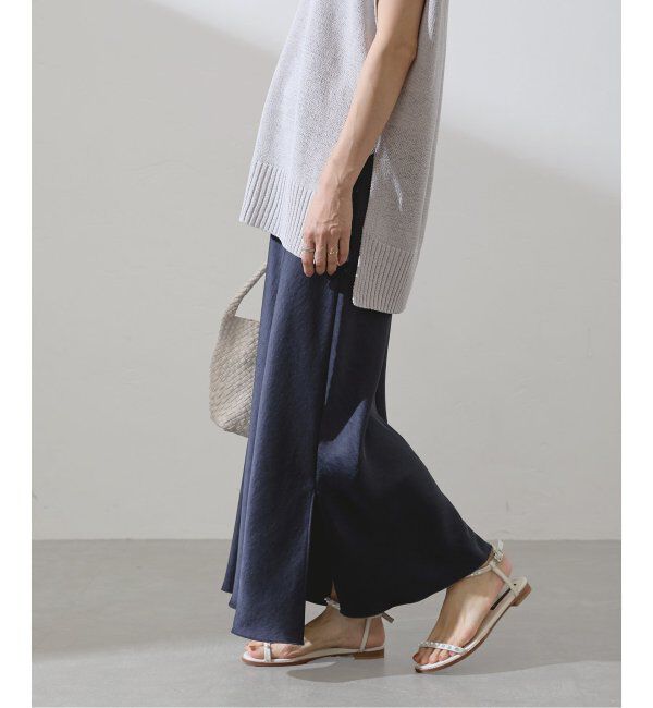 IENA「《追加7》ダブルサテンスカート」|スカート|