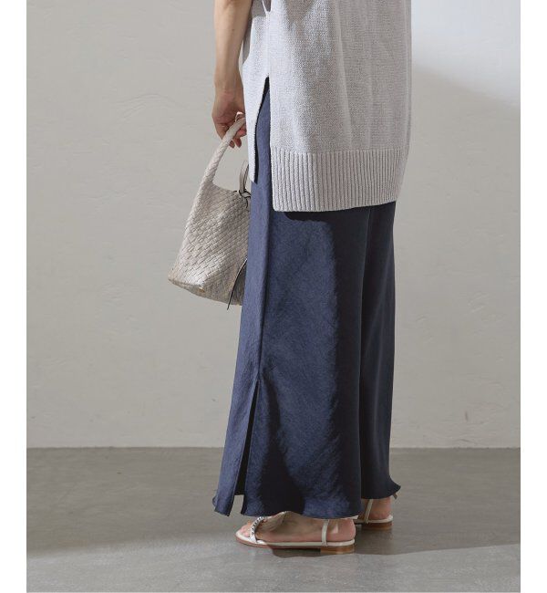 IENA「《追加7》ダブルサテンスカート」|スカート|