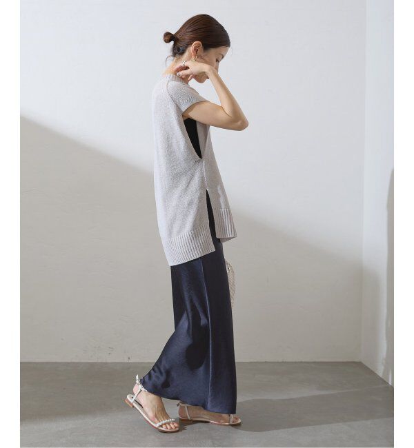 IENA「《追加7》ダブルサテンスカート」|スカート|