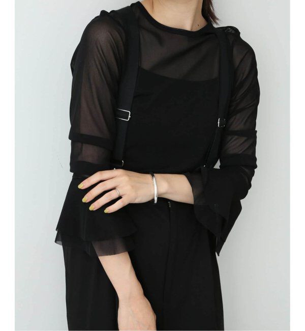 SLOBE IENA「《追加》ラッフルスリーブチュールプルオーバー」|Tシャツ・カットソー|