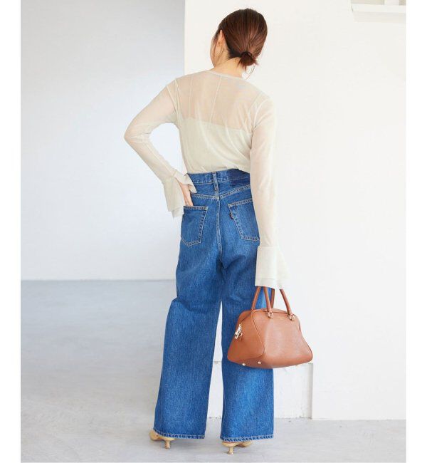 SLOBE IENA「《追加》ラッフルスリーブチュールプルオーバー」|Tシャツ・カットソー|