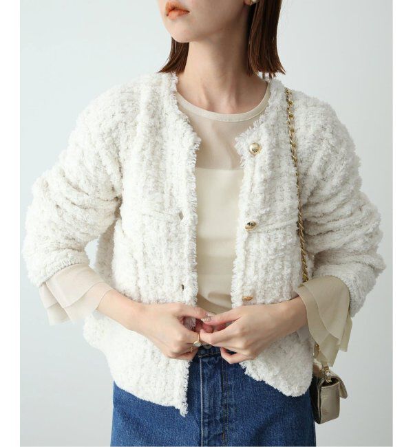 SLOBE IENA「《追加》ラッフルスリーブチュールプルオーバー」|Tシャツ・カットソー|