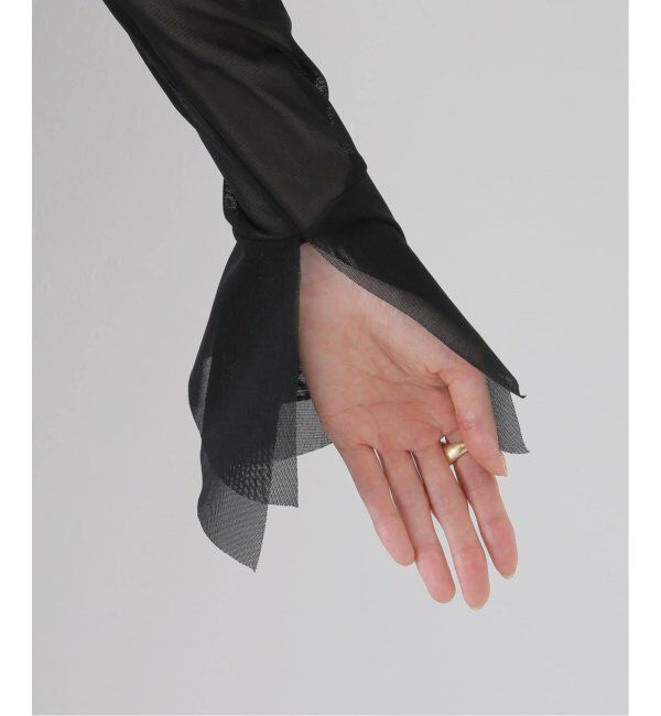 SLOBE IENA「《追加》ラッフルスリーブチュールプルオーバー」|Tシャツ・カットソー|