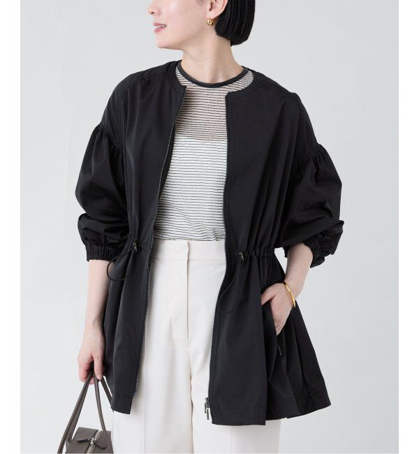 VERMEIL par iena「ノーカラーギャザーZIPブルゾン」|その他|