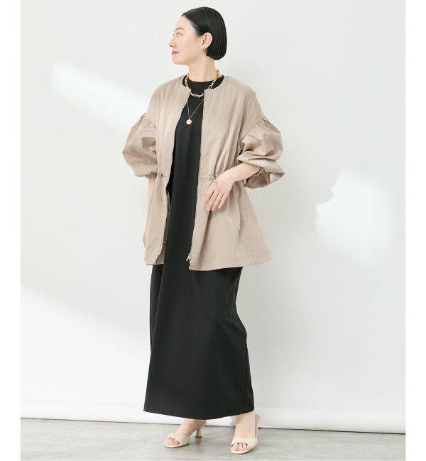 VERMEIL par iena「ノーカラーギャザーZIPブルゾン」|その他|