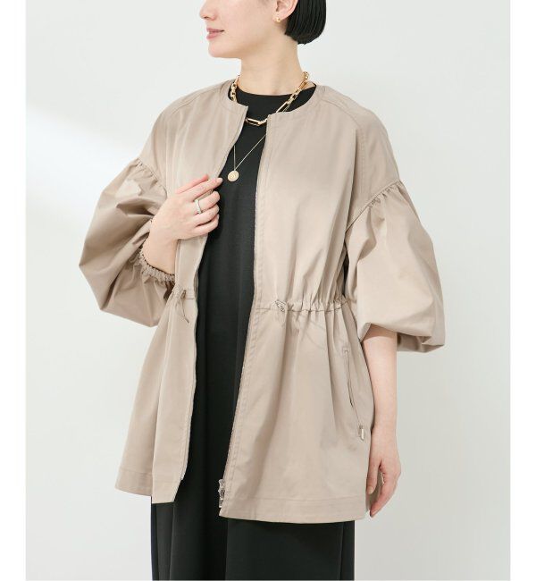 VERMEIL par iena「ノーカラーギャザーZIPブルゾン」|その他|