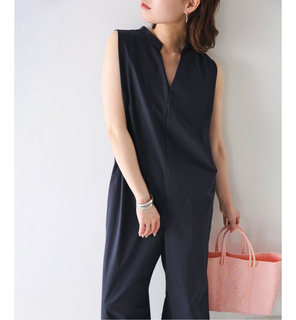 SLOBE IENA「《WEB限定/追加2》リラックスイージーVネックオールインワン」|オールインワン|