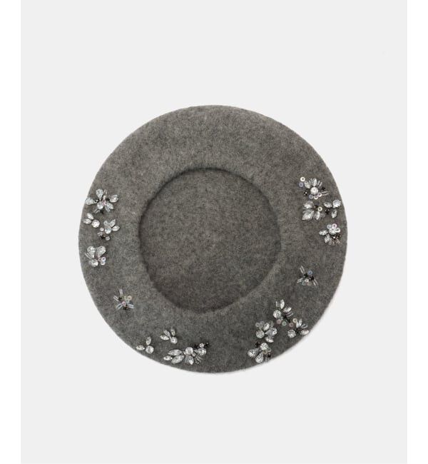 SLOBE IENA「LE CHAPEAU/レシャポウ SLOBE別注 ビジューベレー」|ハンチング・ベレー帽|