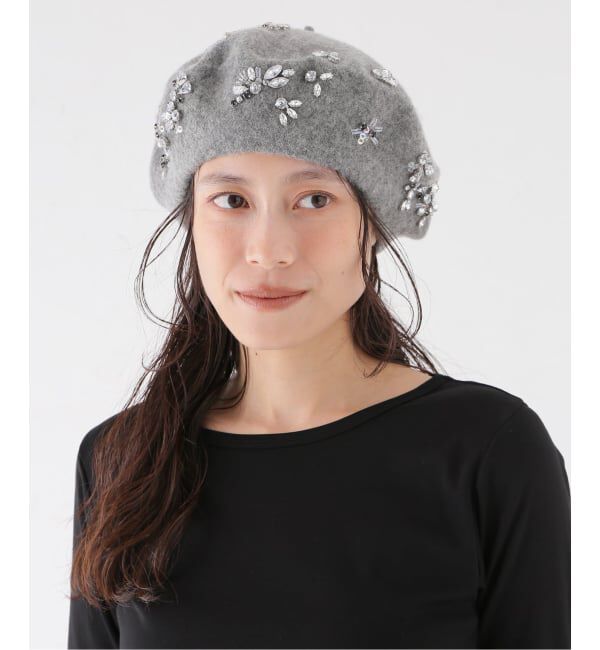 SLOBE IENA「LE CHAPEAU/レシャポウ SLOBE別注 ビジューベレー」|ハンチング・ベレー帽|