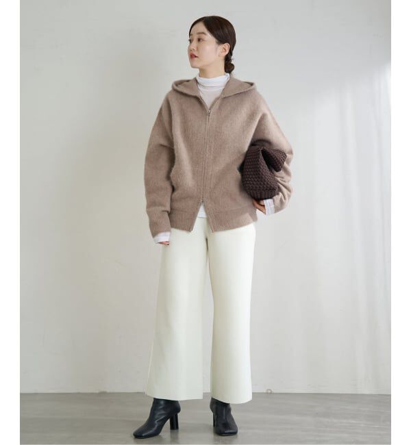 IENA「ジップアップフーディー」|ニット・セーター|