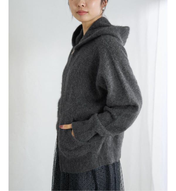 IENA「ジップアップフーディー」|ニット・セーター|