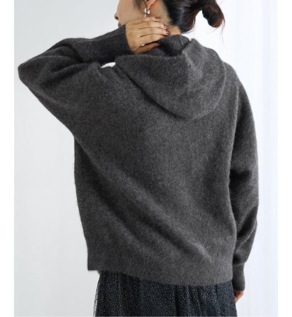 IENA「ジップアップフーディー」|ニット・セーター|