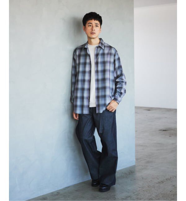 EDIFICE「SUPER 120&rsquo;s ウール チェック レギュラー シャツ」|シャツ・ブラウス|