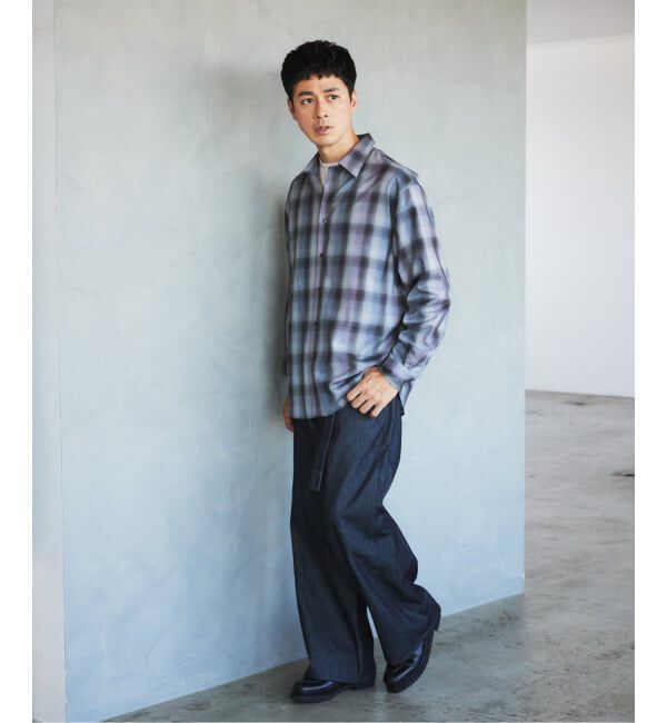 EDIFICE「SUPER 120&rsquo;s ウール チェック レギュラー シャツ」|シャツ・ブラウス|