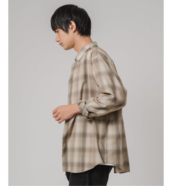 EDIFICE「SUPER 120&rsquo;s ウール チェック レギュラー シャツ」|シャツ・ブラウス|