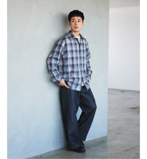 EDIFICE「SUPER 120&rsquo;s ウール チェック レギュラー シャツ」|シャツ・ブラウス|