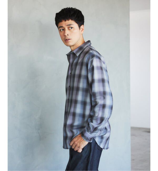 EDIFICE「SUPER 120&rsquo;s ウール チェック レギュラー シャツ」|シャツ・ブラウス|