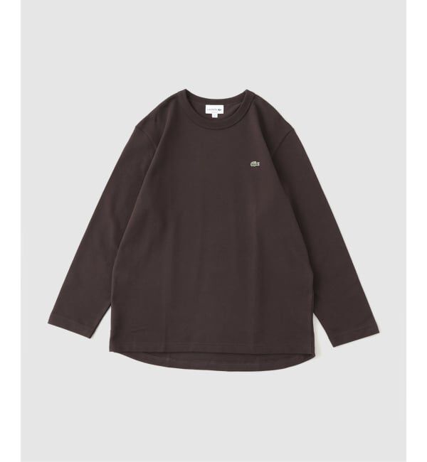 EDIFICE「LACOSTE (ラコステ) クラシックフィットロングスリーブTシャツ TH7019-99」|Tシャツ・カットソー|ブラウン