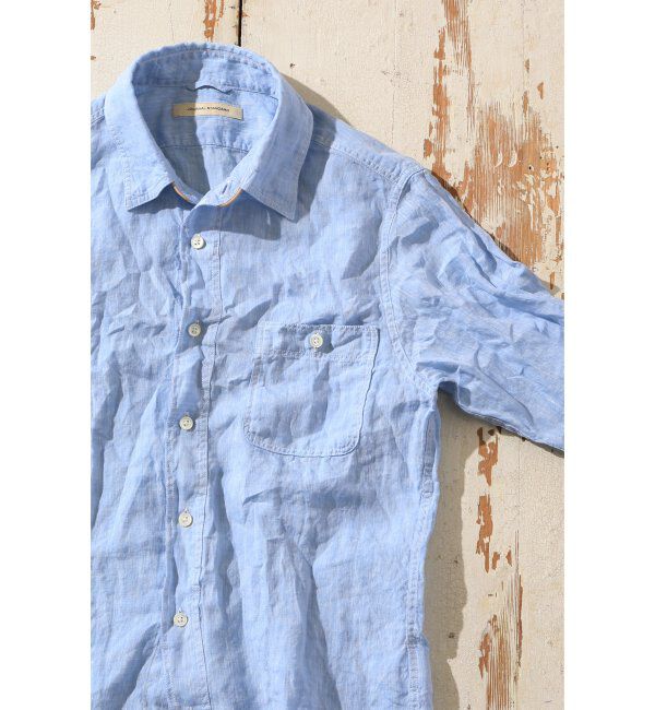 JOURNAL STANDARD「■リネンシャンブレー レザーパイピング■」|シャツ・ブラウス|ブルー