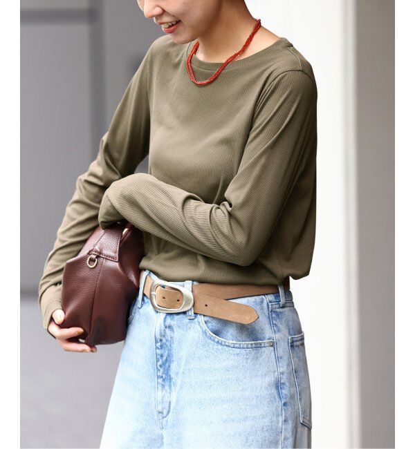 JOURNAL STANDARD relume「《追加4》ソフトテレコクルーネックロングTEE」|Tシャツ・カットソー|