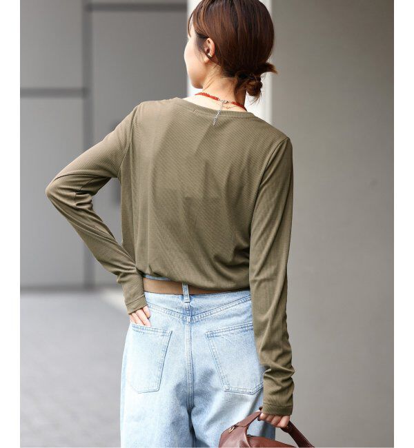 JOURNAL STANDARD relume「《追加4》ソフトテレコクルーネックロングTEE」|Tシャツ・カットソー|