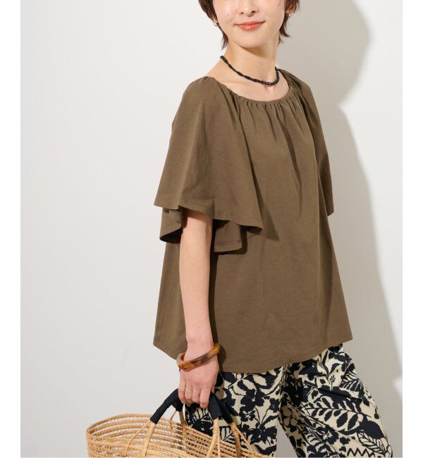 JOURNAL STANDARD relume「ギャザーネックショートスリーブ」|Tシャツ・カットソー|