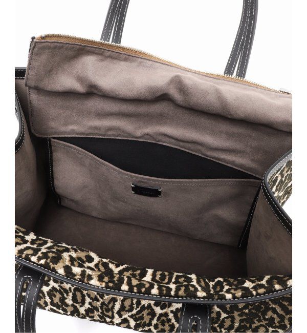 journal standard L'essage「《別注》【A VACATION】CLUB BAG L KHAKI LEO：トートバッグ」|トートバッグ|