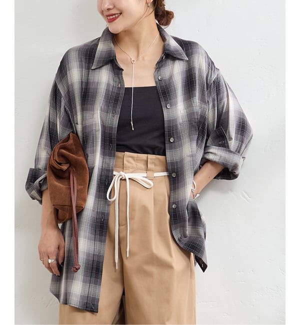 JOURNAL STANDARD「《追加2》レーヨンチェックシャツ」|シャツ・ブラウス|