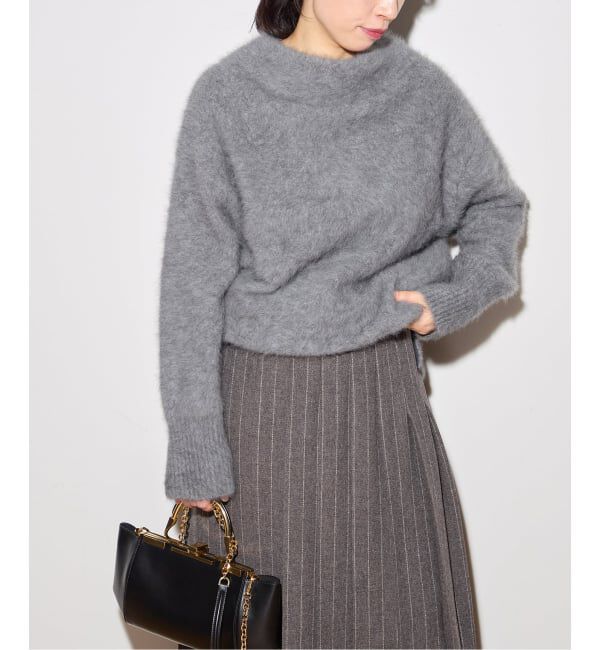 journal standard L'essage「《追加》FOX CASHMERE オフプルオーバー」|ニット・セーター|グレー