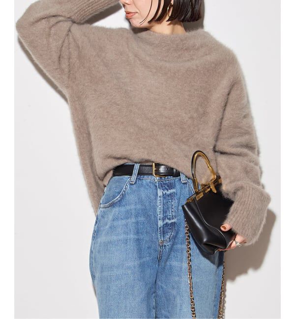 journal standard L'essage「《追加》FOX CASHMERE オフプルオーバー」|ニット・セーター|ベージュ