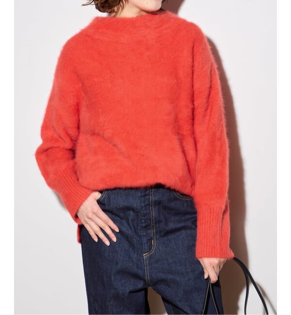 journal standard L'essage「《追加》FOX CASHMERE オフプルオーバー」|ニット・セーター|レッド