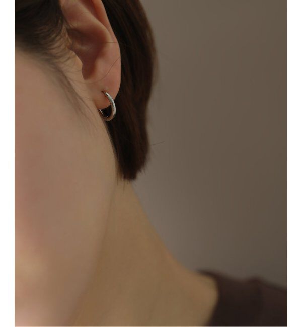 Lilas by Spick&Span「《WEB限定》ハーフオープンフープピアスS PT(両耳)」|ピアス|