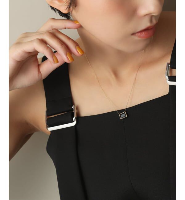 Lilas by Spick&Span「レクタングルオニキスネックレス K10」|ネックレス|