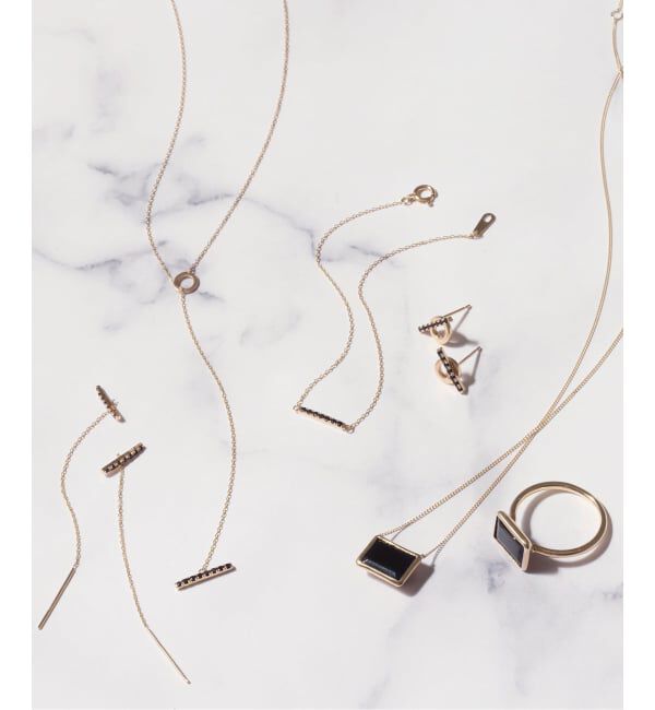 Lilas by Spick&Span「レクタングルオニキスネックレス K10」|ネックレス|