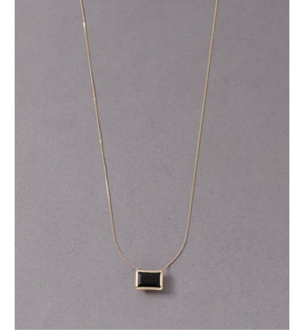Lilas by Spick&Span「レクタングルオニキスネックレス K10」|ネックレス|