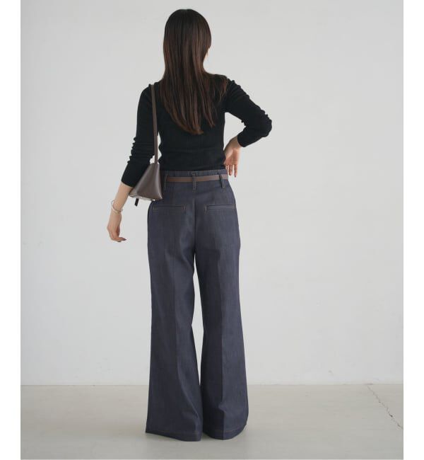 NOBLE「デニムライクスラックス」|デニム|