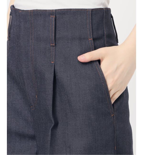 NOBLE「デニムライクスラックス」|デニム|