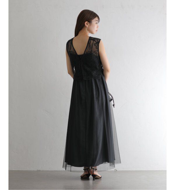  「ケミカルレースベストセットドレス」|ドレス|