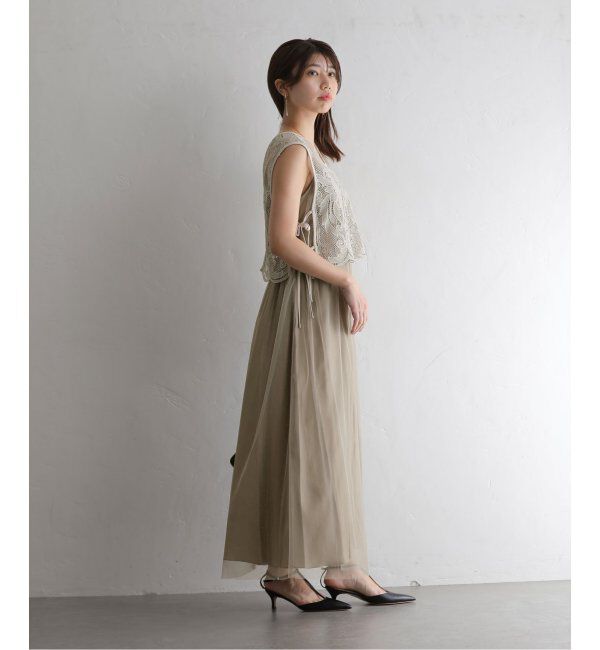  「ケミカルレースベストセットドレス」|ドレス|