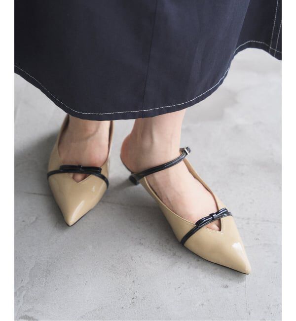  「3.5cmリボンストラップミュール」|パンプス|
