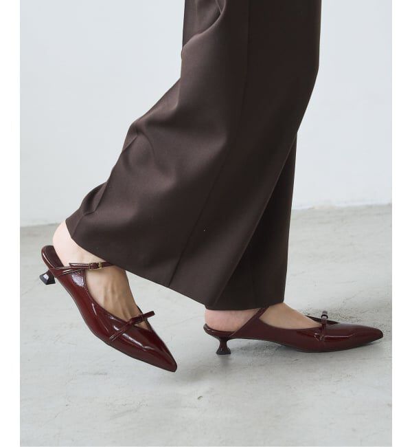  「3.5cmリボンストラップミュール」|パンプス|