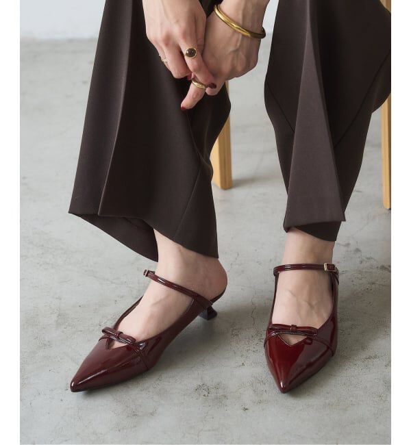  「3.5cmリボンストラップミュール」|パンプス|