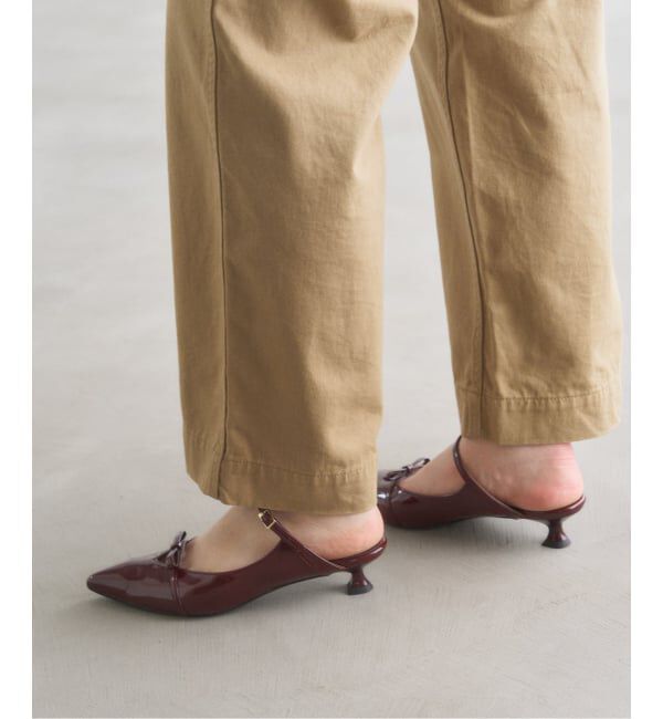  「3.5cmリボンストラップミュール」|パンプス|