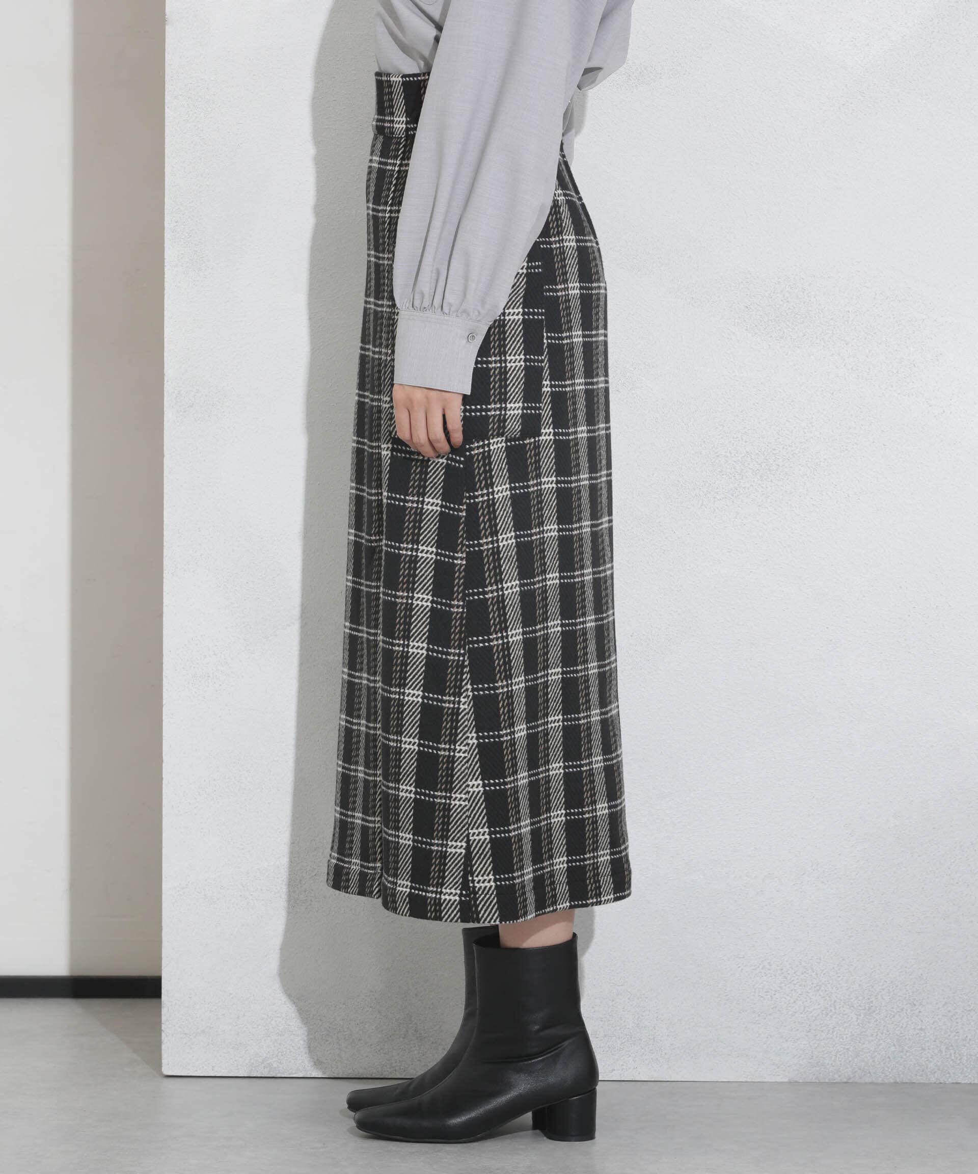 nano･universe「ポケットチェックスカート」|スカート|